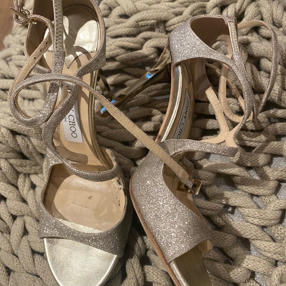 Jimmy Choo Dusty Glitter shoes size 38.5 - Picture 10 of 14